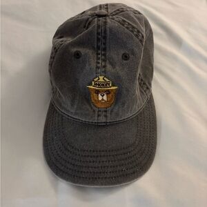 Smokey Bear Embroidered Black Cap